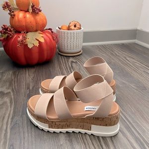 Steven Madden Nude Platform Sandals